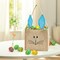 Easter Baskets Bunny Bags Burlap Rabbit Tote Bags Pink for Eggs Hunt Kids Toddler Boys Girls